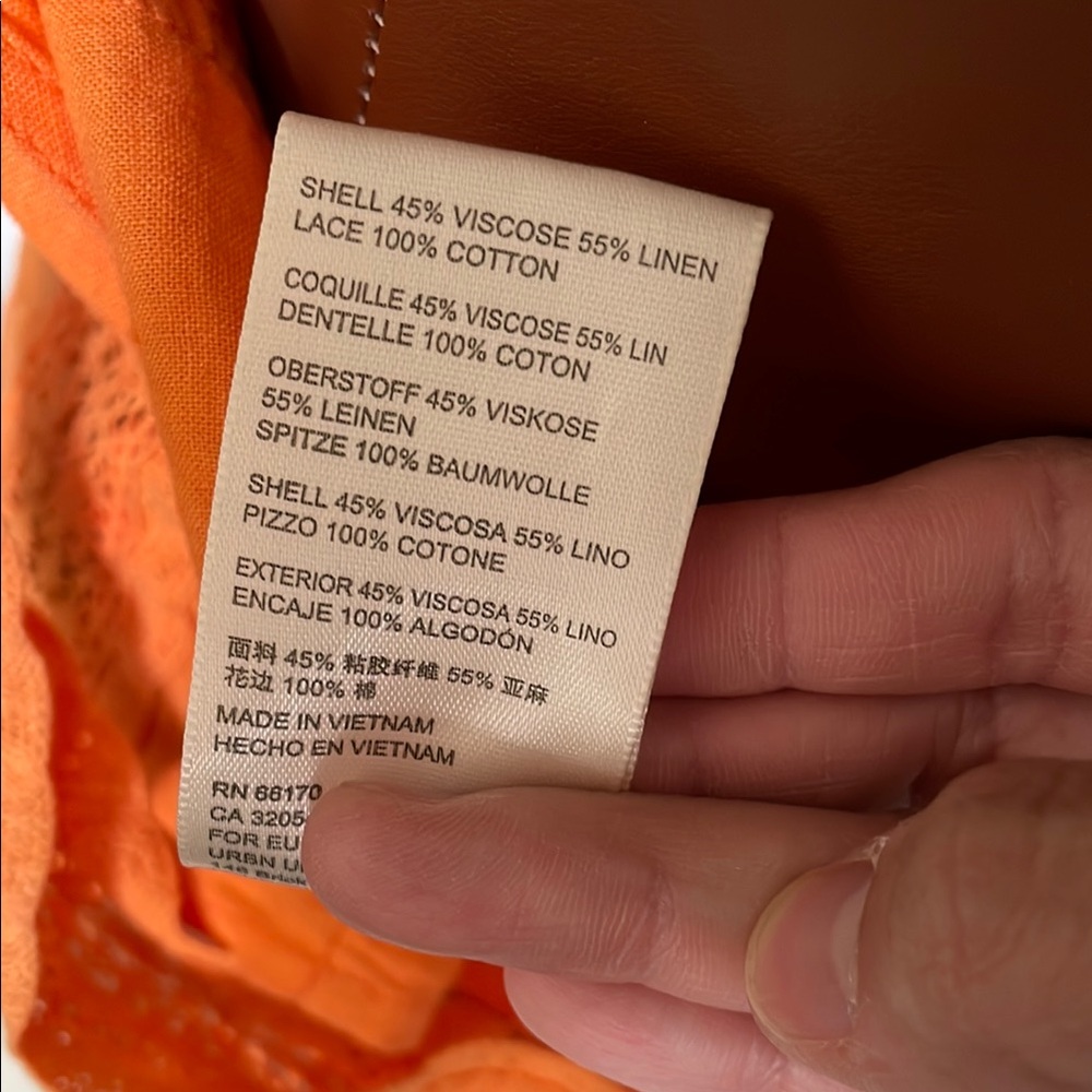 Orange Lace Button-Down Top - image 6